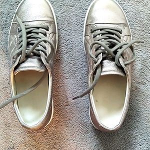 Ecco gold quilted sneakers